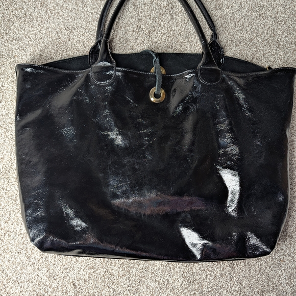 Innue Patent Leather Hobo Tote Shoulder Bag | Vintage Y2K - Picture 7 of 13